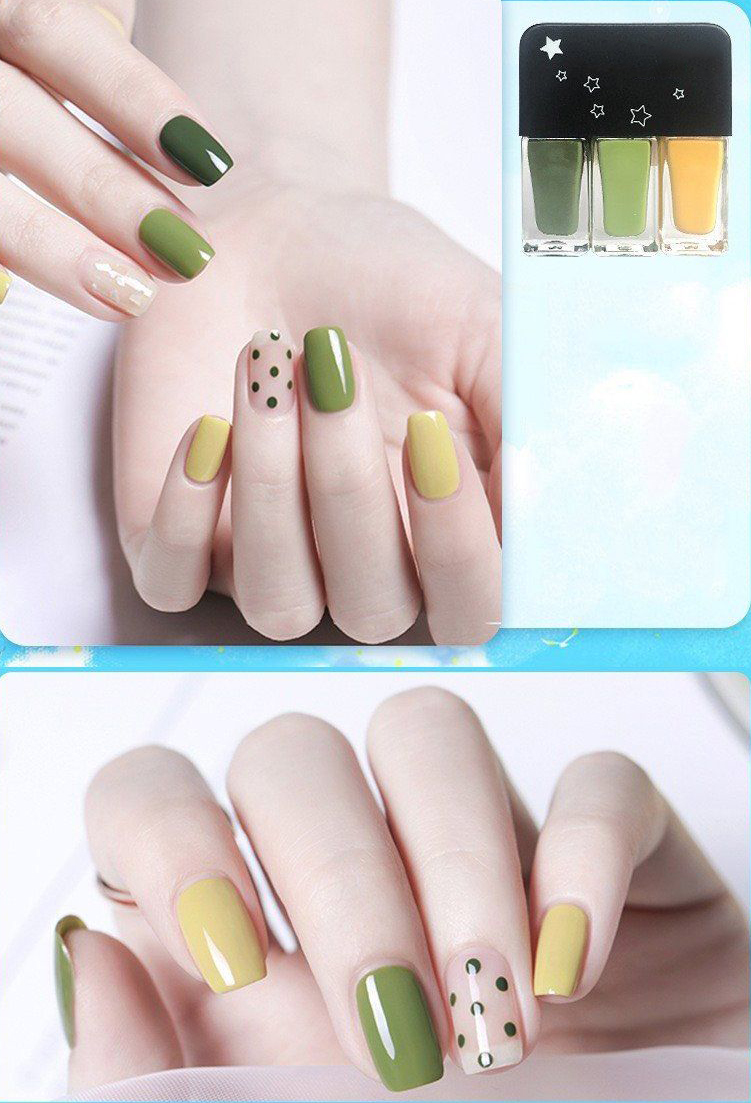 Set 3 lọ sơn móng tay, sơn gel móng tay bóng nhiều màu nail color SM12