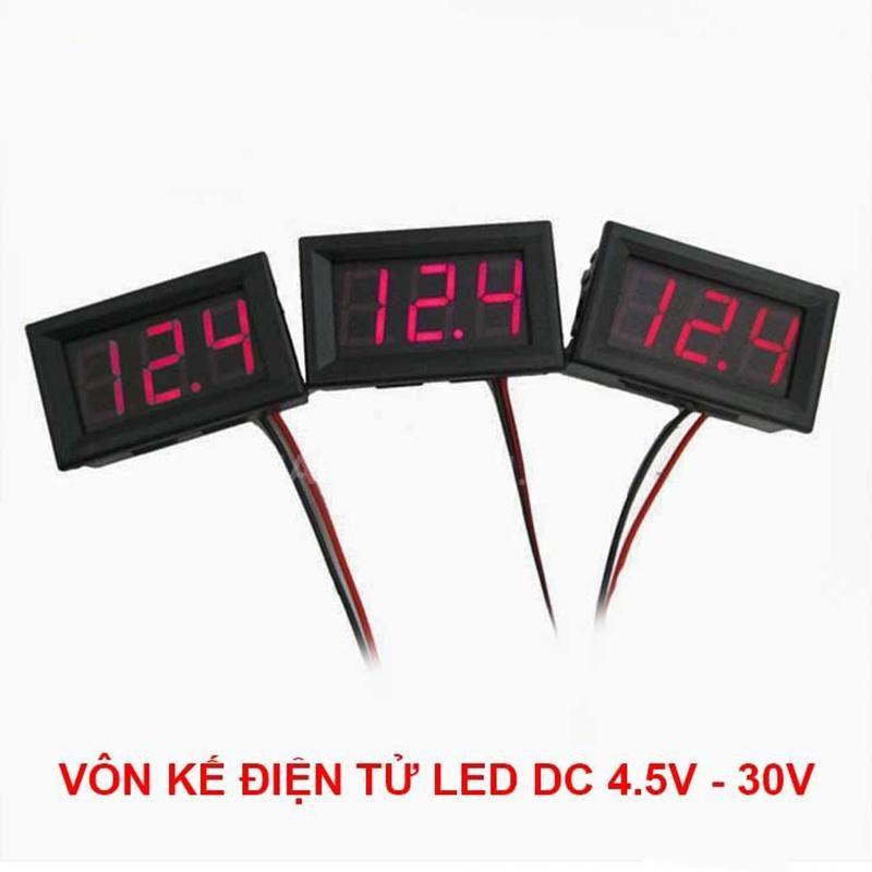 Vôn kế Điện Tử Led Hiển thị 4.5-30VDC và 0-100VDC