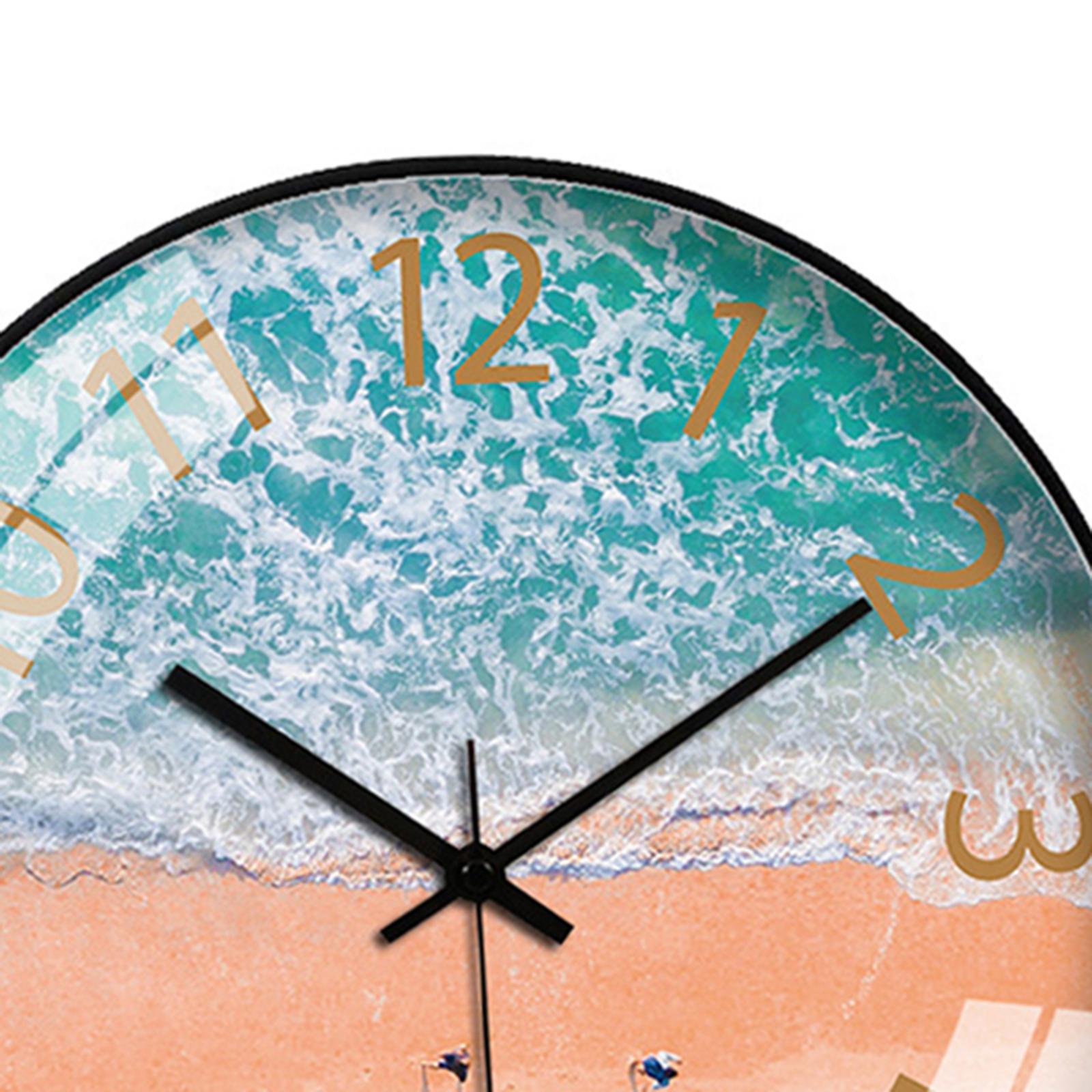 Simple Wall Clock Large Quartz Clock 12" Clocks for Home Kitchen School Living Room Decor