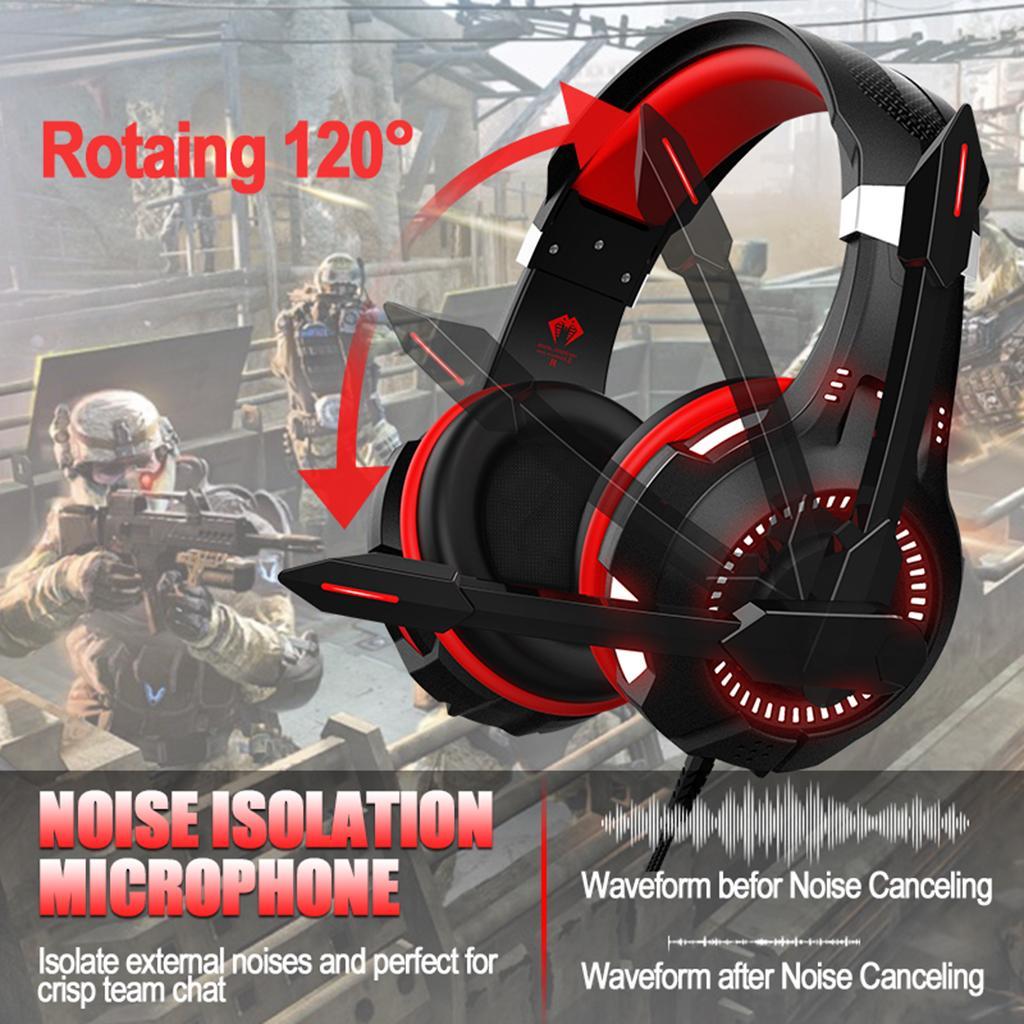 Over Ear Gaming Headset with MIC Earpiece 3.5mm Interface