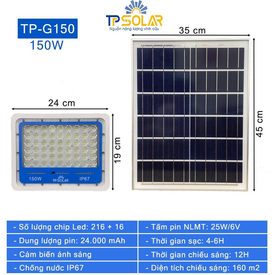 Đèn Pha Led Kim Cương Năng Lượng Mặt Trời TP Solar TP-G150 TP-G200 TP-G300 3 Công Suất 150W 200W 300W Chống Lóa