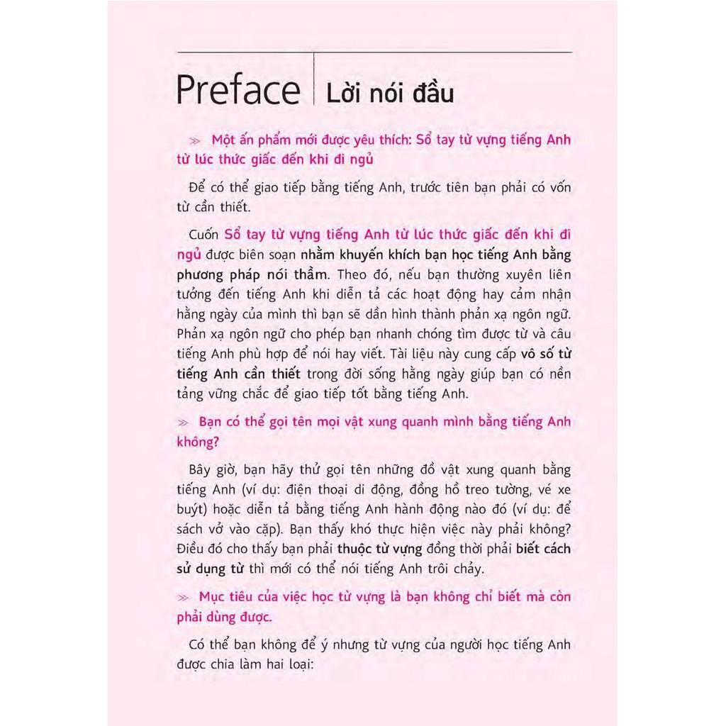 Sách - Sổ Tay Từ Vựng Tiếng Anh - Từ Lúc Thức Giấc Đến Khi Đi Ngủ (Bao Gồm Sách Và 1 Đĩa MP3) - Nhân Trí Việt - ảnh 3