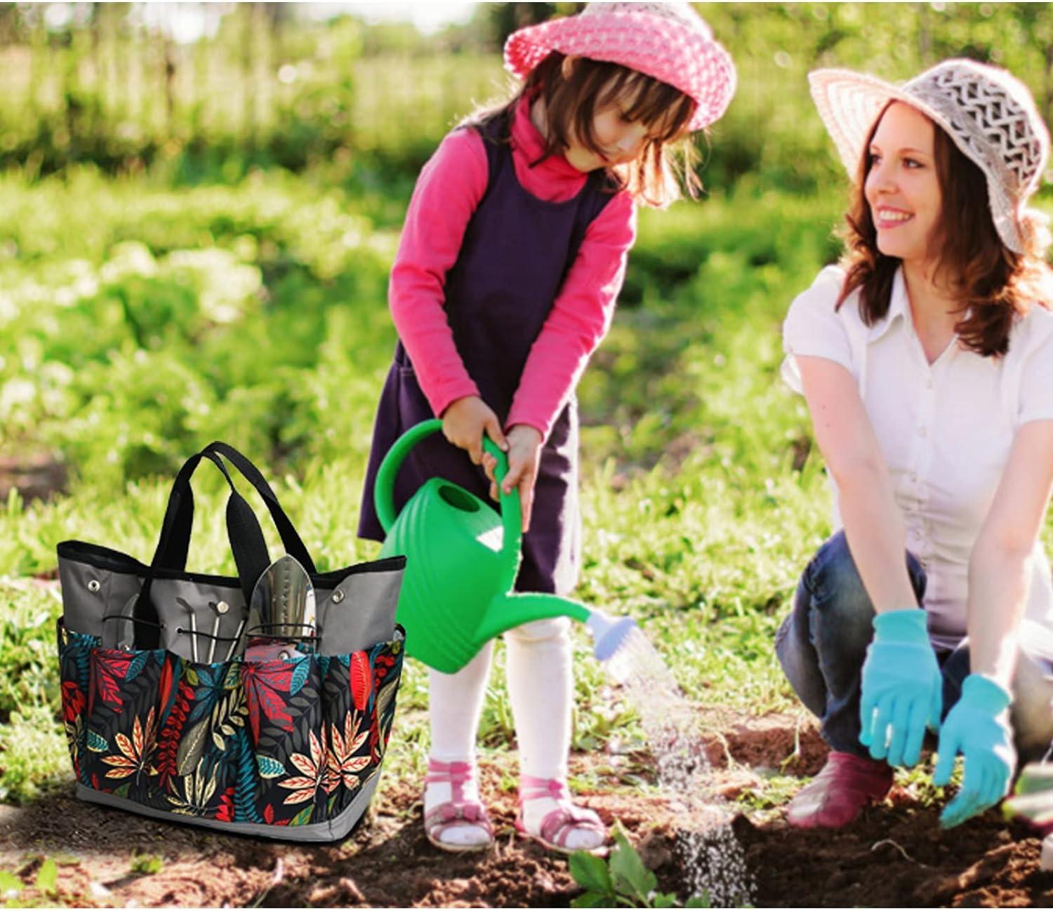 Công cụ làm vườn của phụ nữ Tote - để làm vườn các công cụ kích thước thông thường, vải không thấm nước nặng oxford