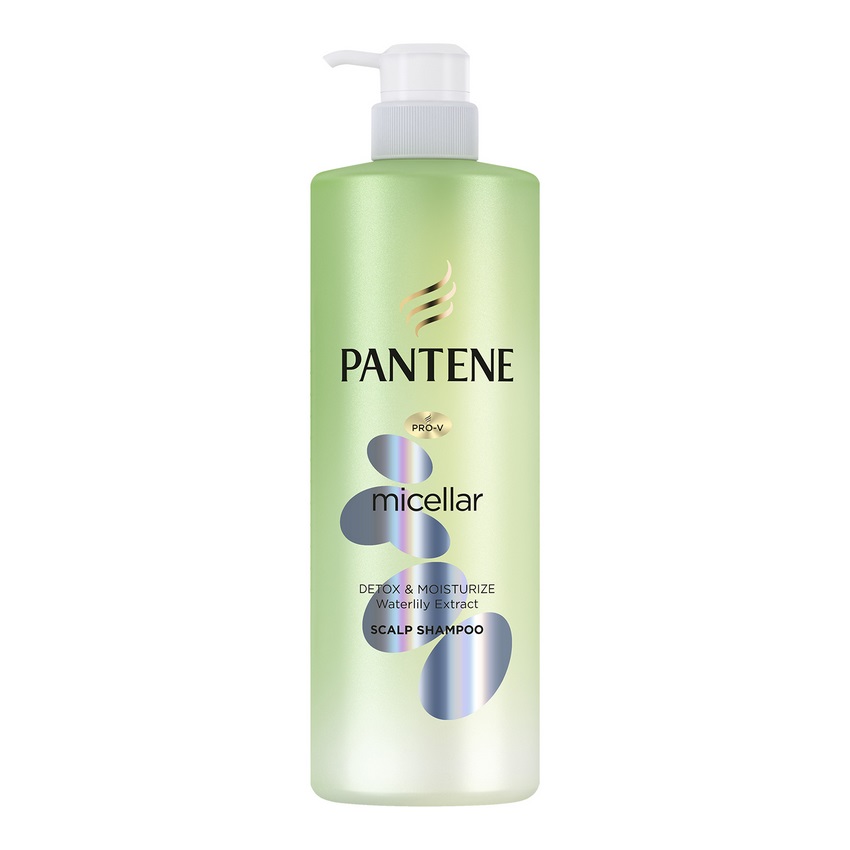 Combo Gội Xà Pantene Pro-V Micellar Làm sạch &amp; Dưỡng ẩm Chiết xuất Hoa súng 530 ml - Làm sạch da đầu - Nuôi dưỡng tóc