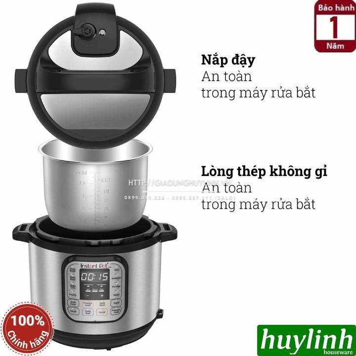 Nồi áp suất điện tử đa năng Instant POT Duo 60 - 7-in-1 - Dung tích 5.7 lít - Công suất 1000W - Hàng chính hãng