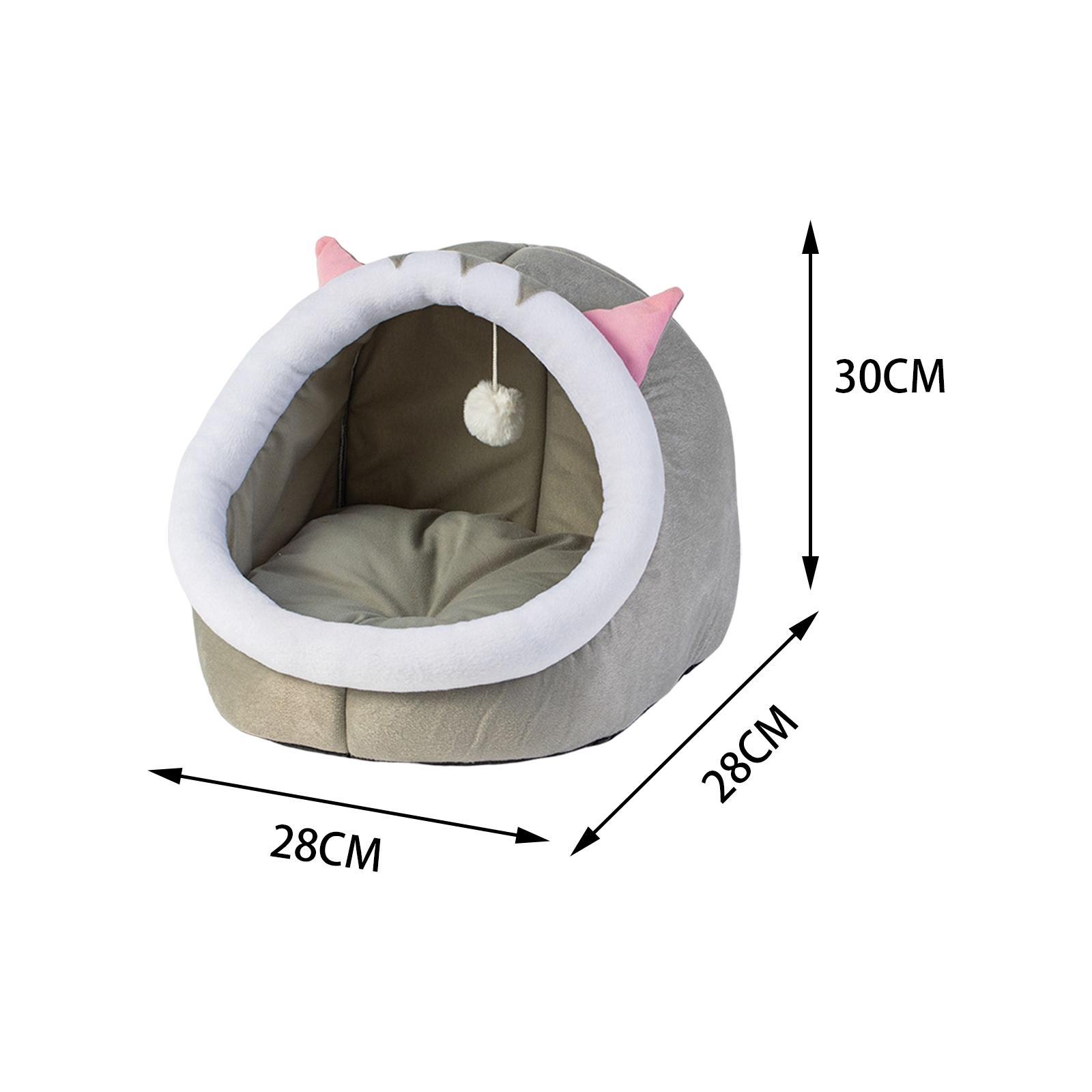 Pet Cat Bed with Ball Toy Sleeping Bed Nest Small Dog House for Indoor Outdoor Pet Accessories