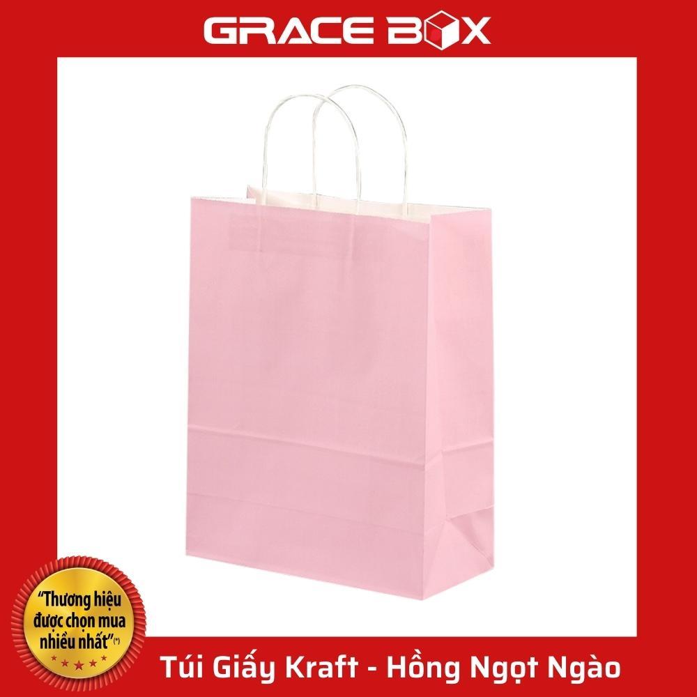 Túi Giấy Kraft Nhật Cao Cấp - Màu Hồng Nhạt