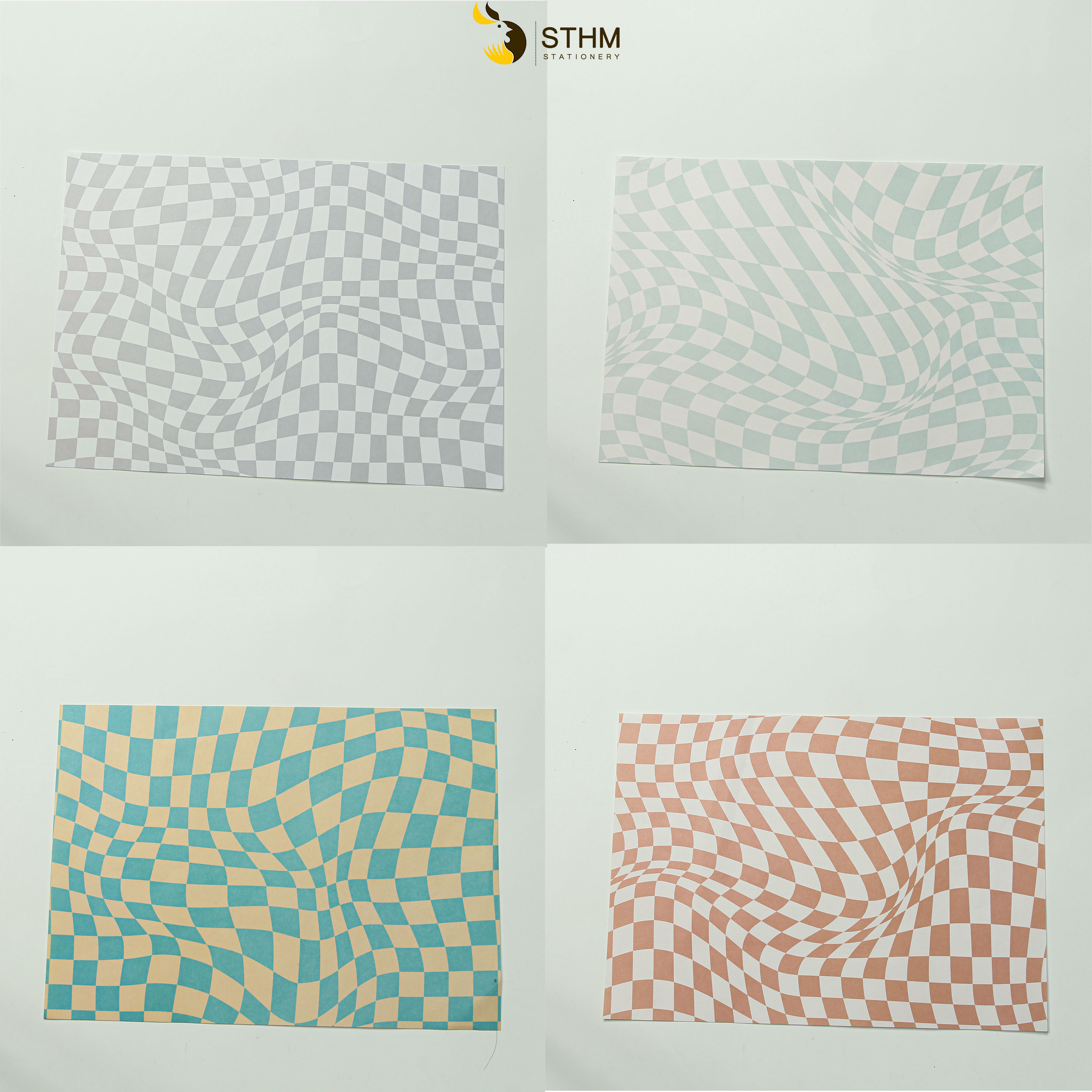 - Giấy bao tập A5 - Caro - Kraft trắng 100gsm - Tặng kèm nhãn vở