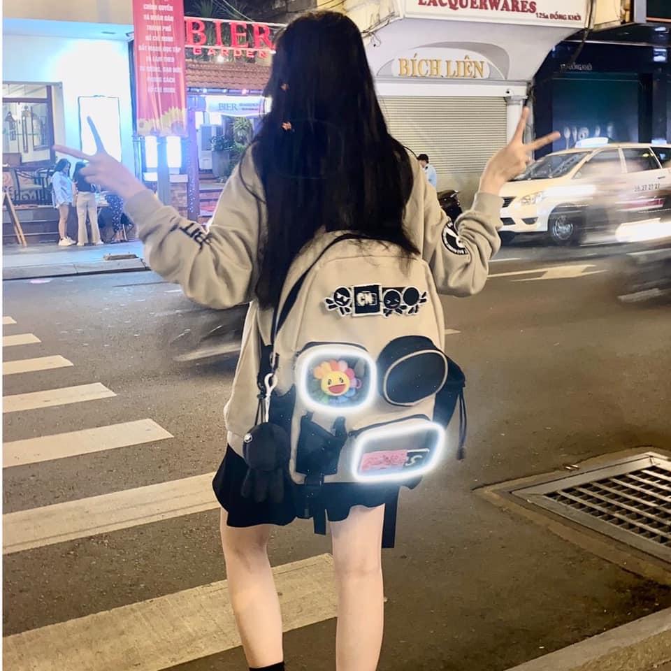 Balo Đi Học Nam Nữ CND SS6 Màu Đen Thời Trang Nhiều Ngăn Tiện Dụng Chống Thấm Nước Cao Cấp - Gin store