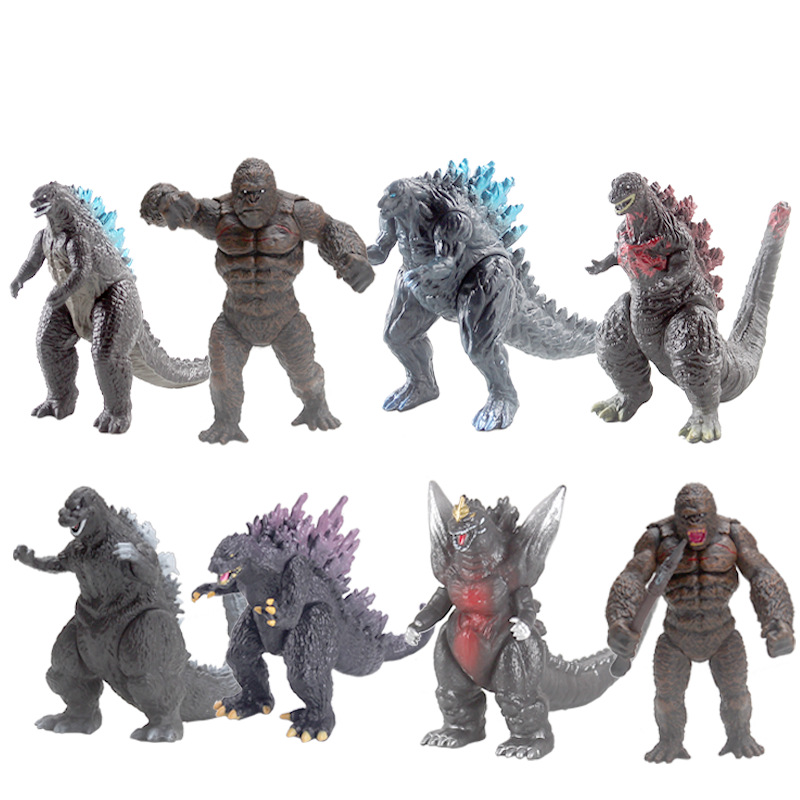 Mô Hình 08 Nhân Vật Godzilla Đấu Với KingKong Mẫu 06 - Cao 9cm