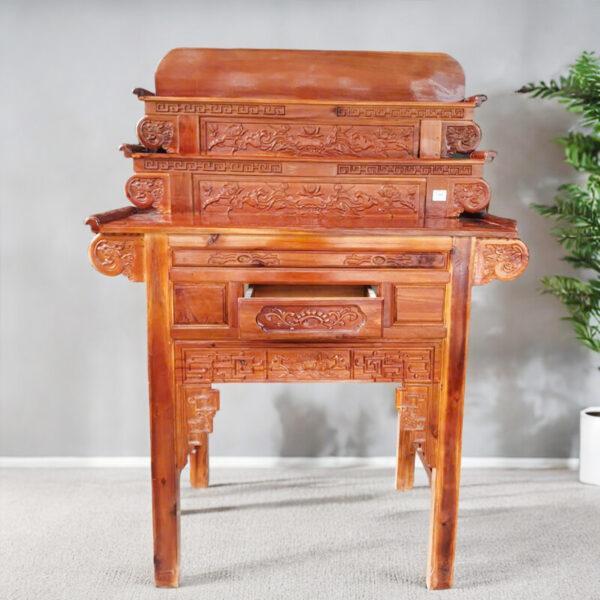 BÀN THỜ GỖ 3 TẦNG TRÀM BÔNG VÀNG  - BÀN THỜ TAM CẤP . BÀN CÚNG GỖ 3 TẦNG , Tranh Trang Trí Nhà Decor Phòng Decor