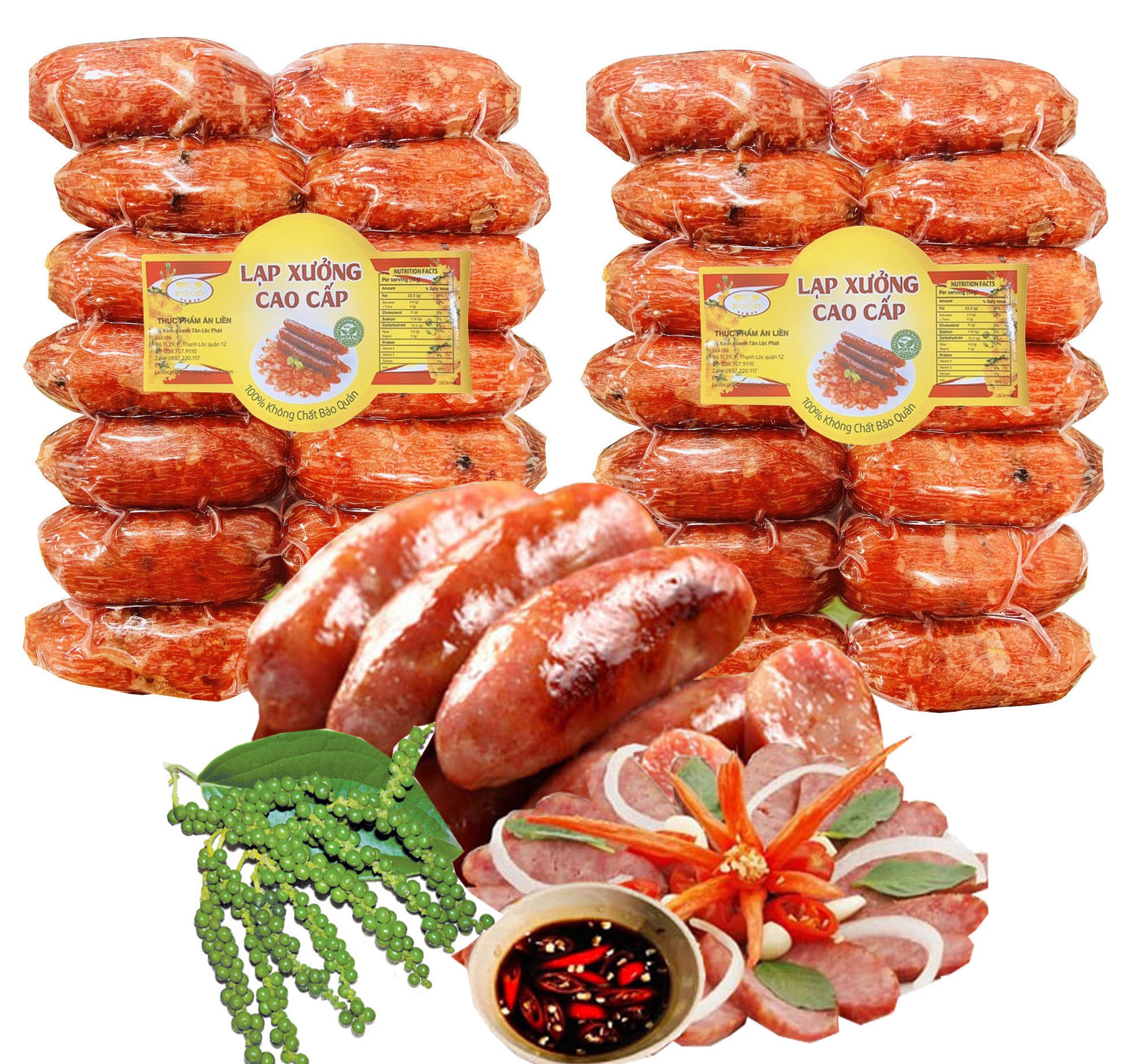 1KG LẠP XƯỞNG HEO KHÔ LOẠI CÂY NGẮN THƠM NGON CHẤT LƯỢNG UY TÍN TÂN LỘC PHÁT