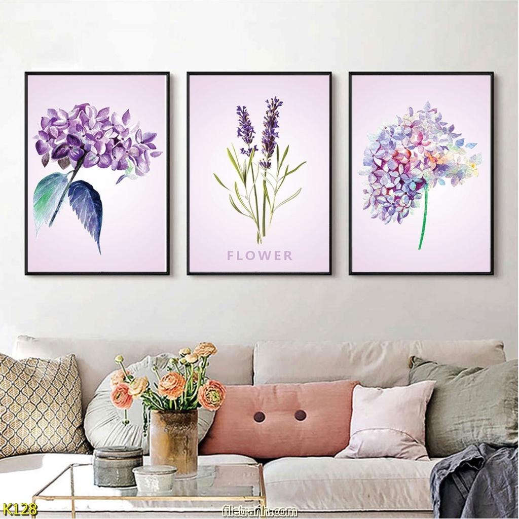 Set 3 TRANH treo tường loại 1 ĐÃ có KHUNG Composite Cao Cấp Decor phòng ngủ - Halo tranh treo tường