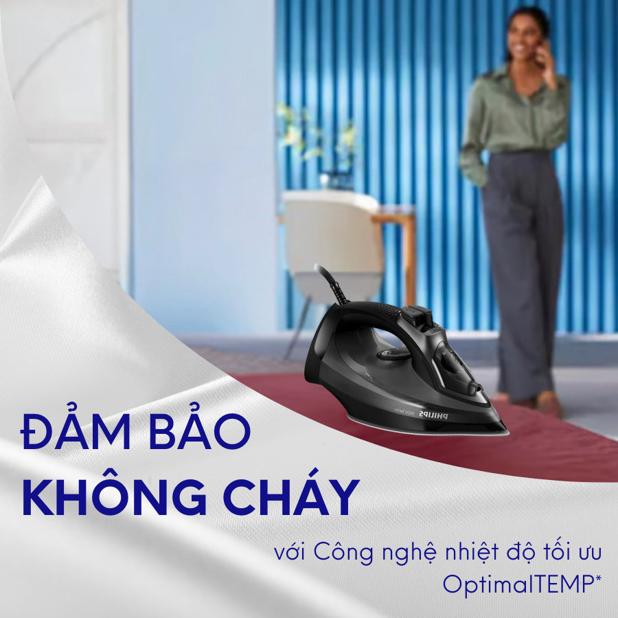 Bàn là, bàn ủi hơi nước cầm tay Philips DST5040, công suất 2600W, bảo hành 2 năm | Hàng chính hãng