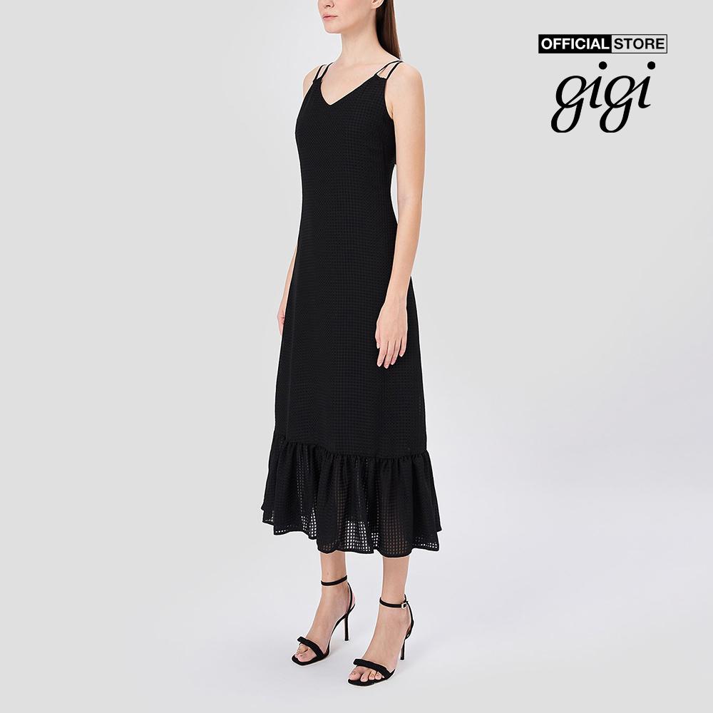 GIGI - Đầm midi hai dây cổ V phom suông G2103D211131