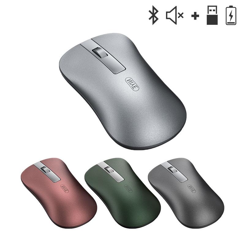 Niye Bluetooth Không Dây USB 2.4GHz Chuột Yên Tĩnh DPI Có Thể Điều Chỉnh Chơi Game Văn Phòng Ergonomic Cho Macbook Laptop PC