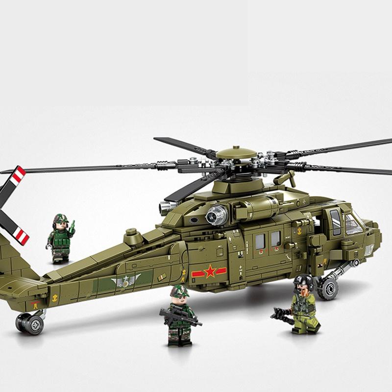 Đồ chơi Lắp Ráp Máy Bay Trực Tấn Công Z-20, Sembo Block 202152 Attack helicopter Z20, Xếp hình thông minh