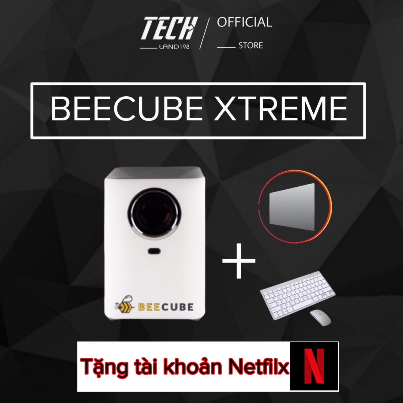 Máy chiếu BeeCube Xtreme FULL HD 1080+ độ sáng 7000 lumnens - HÀNG CHÍNH HÃNG