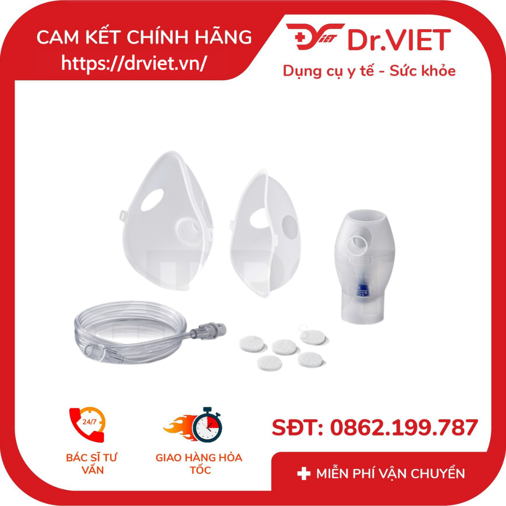 Bộ phụ kiện Omron NE-C106 chính hãng - Dùng cho máy xông khí dung OMRON NE-C106