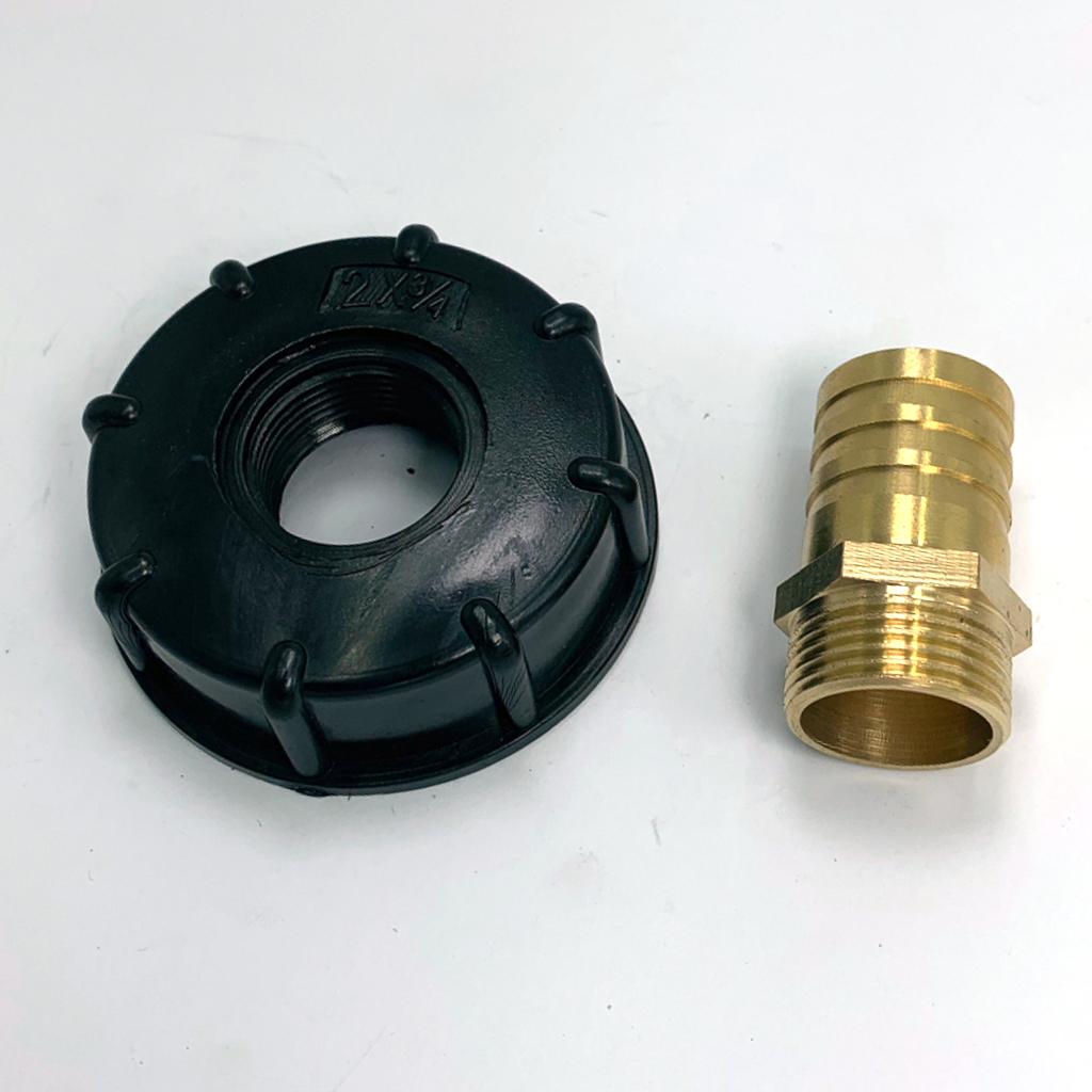 3Pcs IBC 1000L Water Tank Connector 1/2'' 1'' 3/4'' Brass Hose Valve Adapter