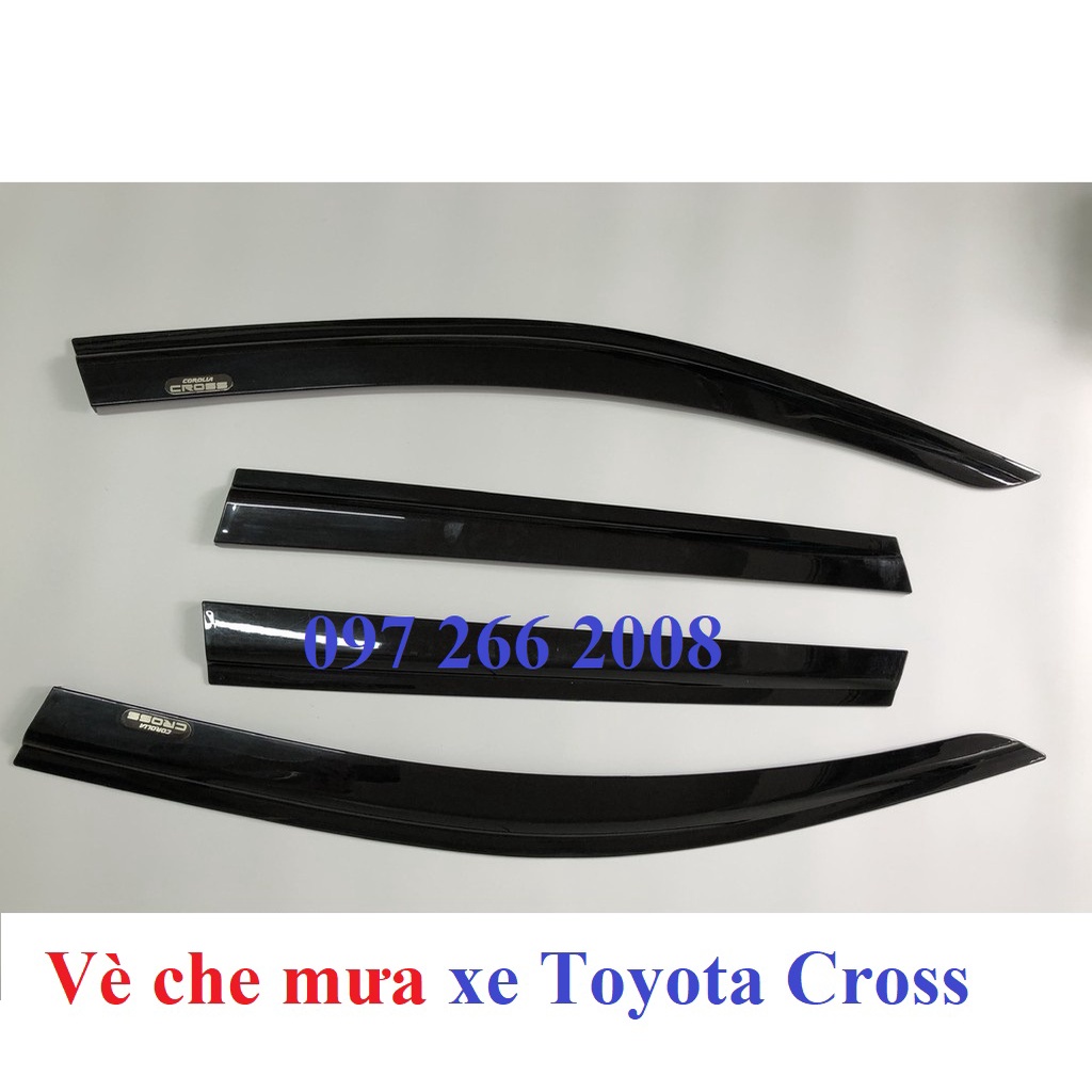 Vè che mưa xe Toyota Corolla Cross 2020 2021 2022 2023 Nhựa đen Thái dày cao cấp