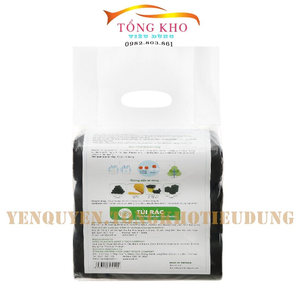 Túi rác tự phân hủy, túi rác thân thiện với môi trường màu đen túi 1kg 3 cuộn 45*55cm, 55*65cm, 65*78cm