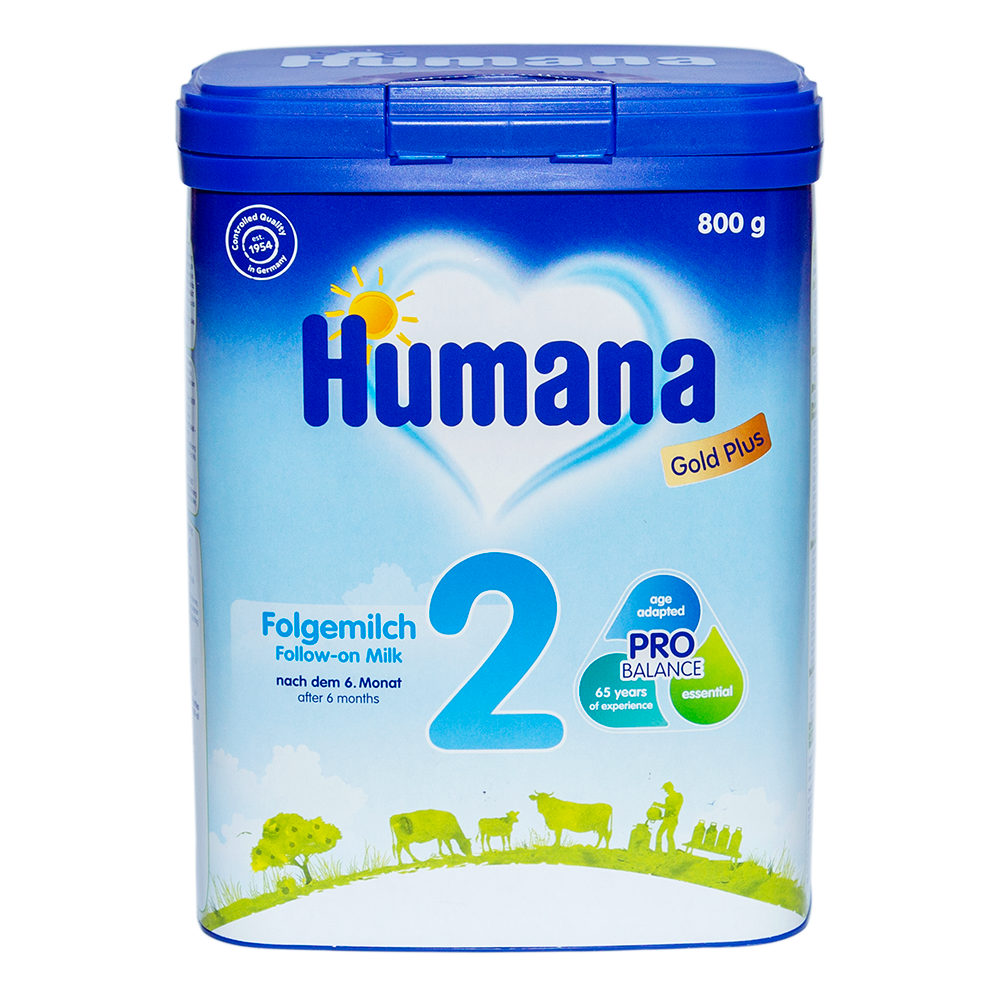 (Combo 3 Hộp) (Date 04/07/2024) Sữa Bột Công Thức Dành Cho Trẻ Từ 6 Đến 24 Tháng Tuổi Humana Gold Plus 2 (800g) - Nhập Khẩu Từ Đức - (800g x 3) - Hàng Chính Hãng