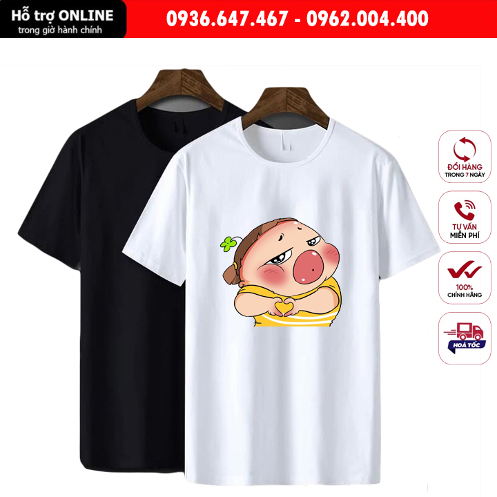 Áo Thun Unisex Nam Nữ Form Đẹp In Hình Quỳnh Aka - Chất Vải Cotton Đẹp Mịn Mát