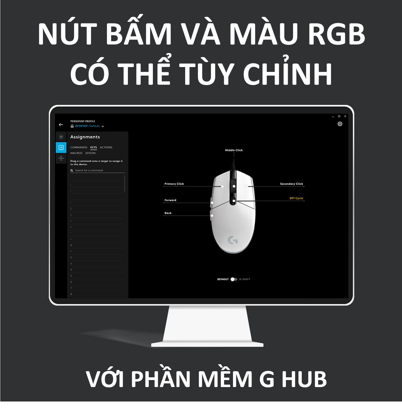 Chuột game có dây Logitech G102 Lightsync - Tùy chỉnh RGB, 6 nút lập trình, nhẹ, 8000 DPI, PC/Mac - Hàng Chính Hãng