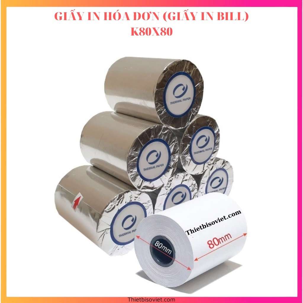 5 Cuộn giấy in bill , giấy in nhiệt K80