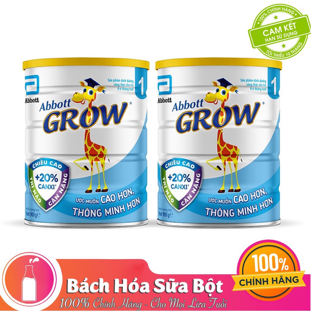 2 Hộp Sữa Bột Abbott Grow 1 (900g)