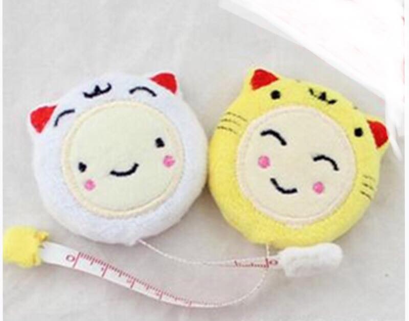 Thước cuộn mini nhỏ gọn 1,5m, Thước dây rút đo quần áo hình thú bông cute