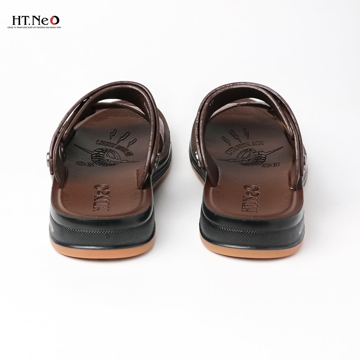 Sandal da bò- dép da HT.NEO da bò thật 100% kết hợp đế kếp cao 3,5cm cực đẹp khâu may chân quai siêu chắc chắn SD88