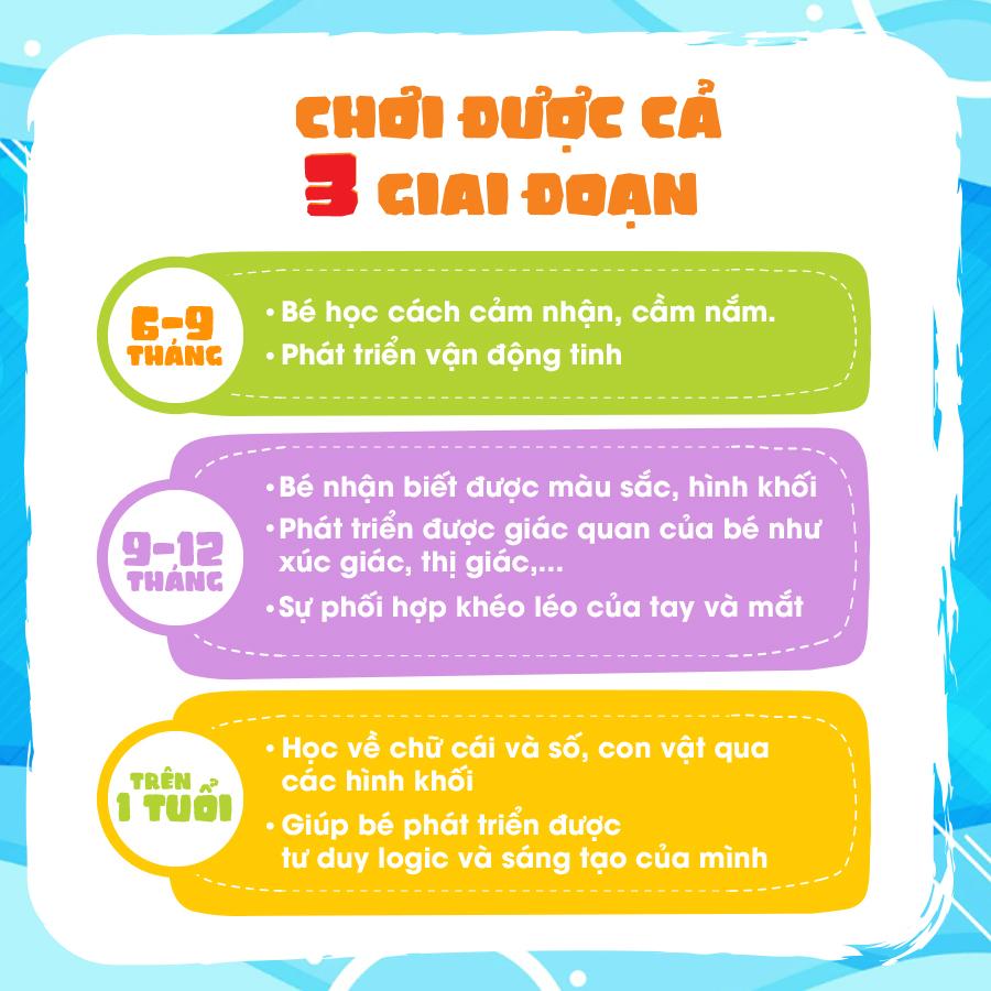 Đồ Chơi PEEK A BOO Hình Khối Nhựa Mềm Cho Bé-16 Chi Tiết PAB025