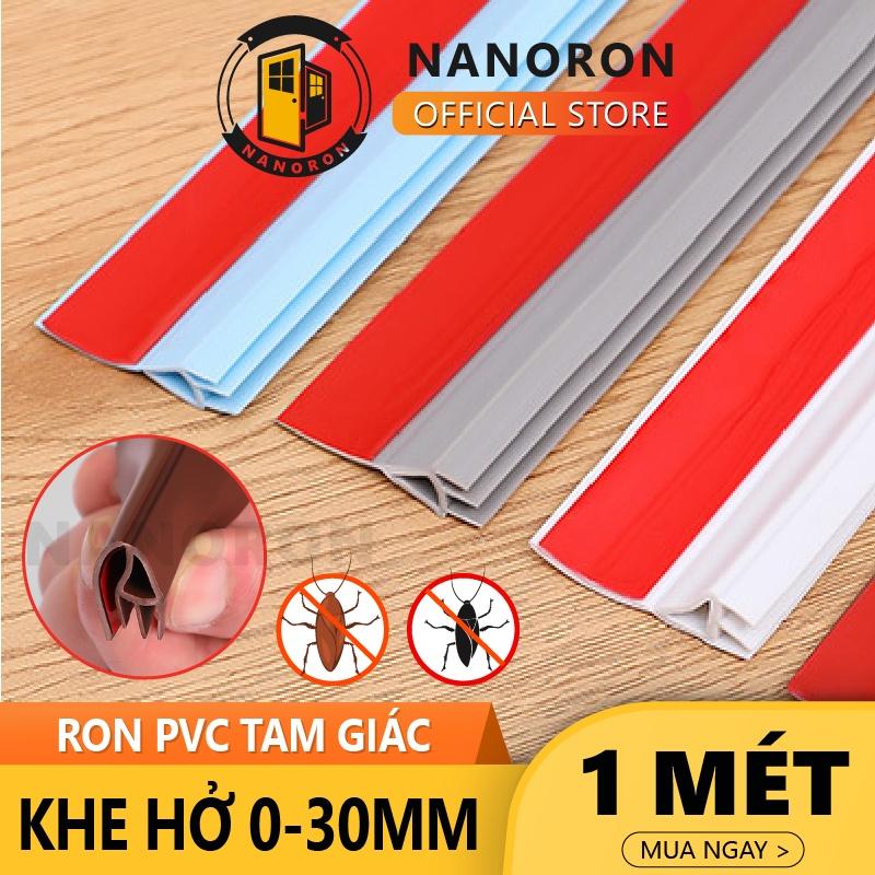 Thanh nẹp chắn khe hở dán chân cửa, chống bụi, chống côn trùng RPVC Miếng chặn cửa PVC tam giác đa năng KINGRON