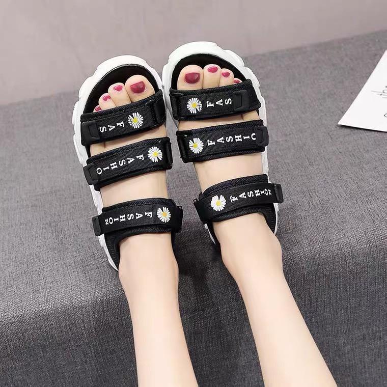 (free ship + Sẵn) Sandal quai hậu học sinh, dép sandal 3 quai