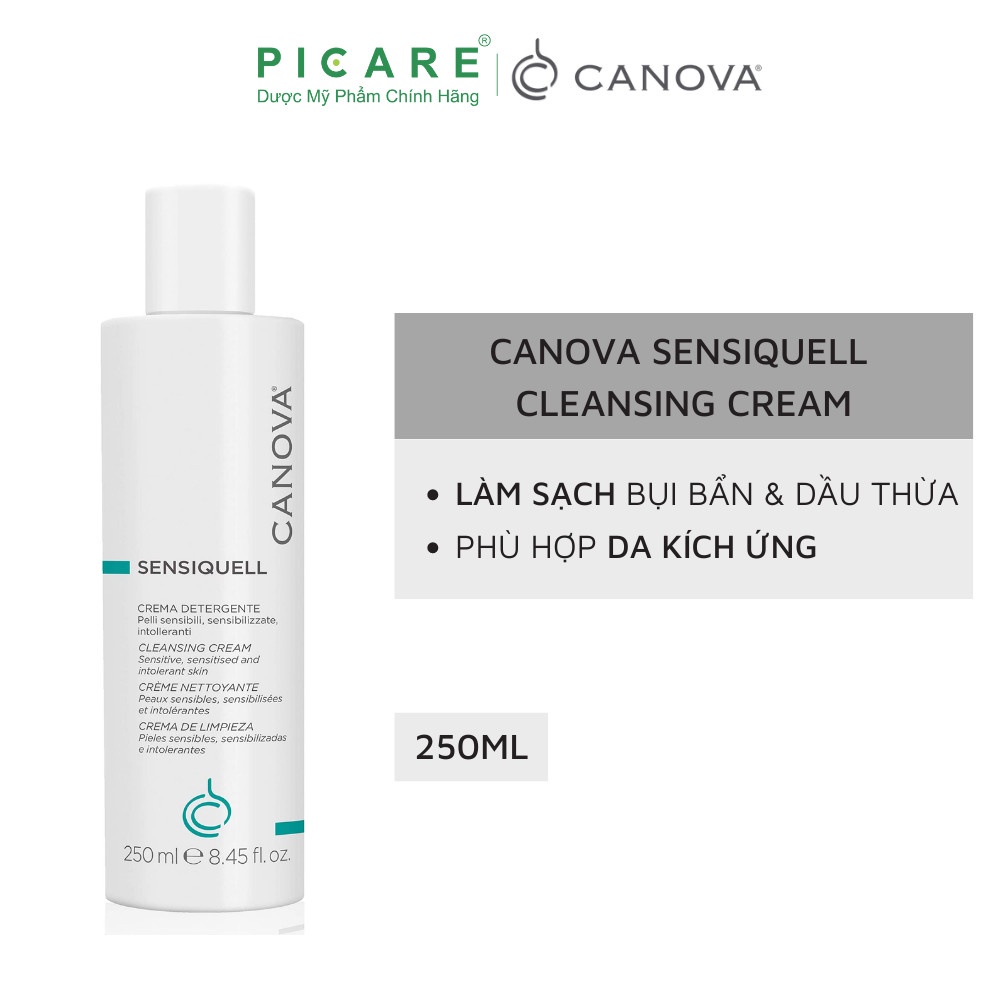 Sữa Rửa Mặt Dạng Kem Dành Cho Da Nhạy Cảm Canova Sensiquell Cleansing Cream 250ml