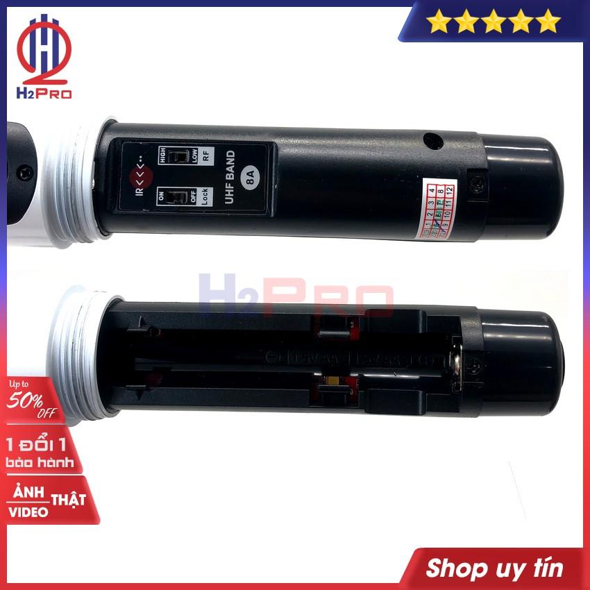 Bộ 02 Micro Không Dây Shure UGX8 2021 Mic Hút,Tiếng Sáng,Giảm Hú, Mic Karaoke Không Dây Cao Cấp Tặng 2 Chống Lăn Mic