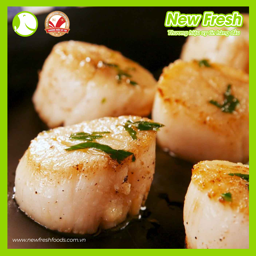Cồi Sò Điệp Việt Nam Thịt Thơm Ngọt Size 120-160 Con Túi 1Kg
