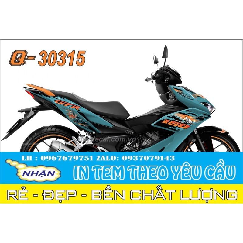 Tem xe Winner X tem rời decal trắng sữa 3 lớp ko bay màu