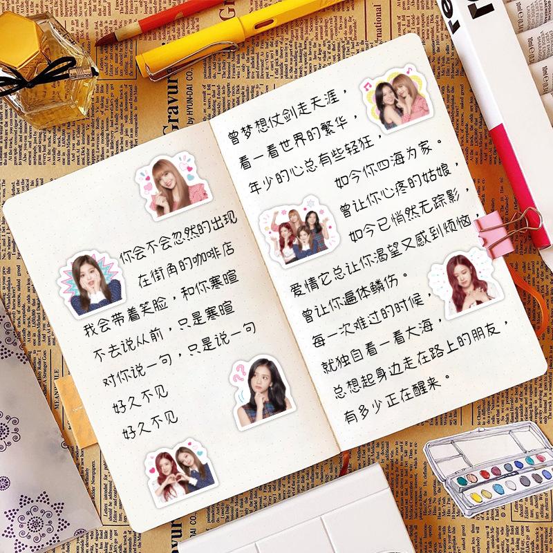 Sticker Black Pink Cắt Sẵn Hình Dán Trang Trí Mũ Bảo Hiểm Laptop Điện Thoại Ván Trượt Sổ tay Notebook