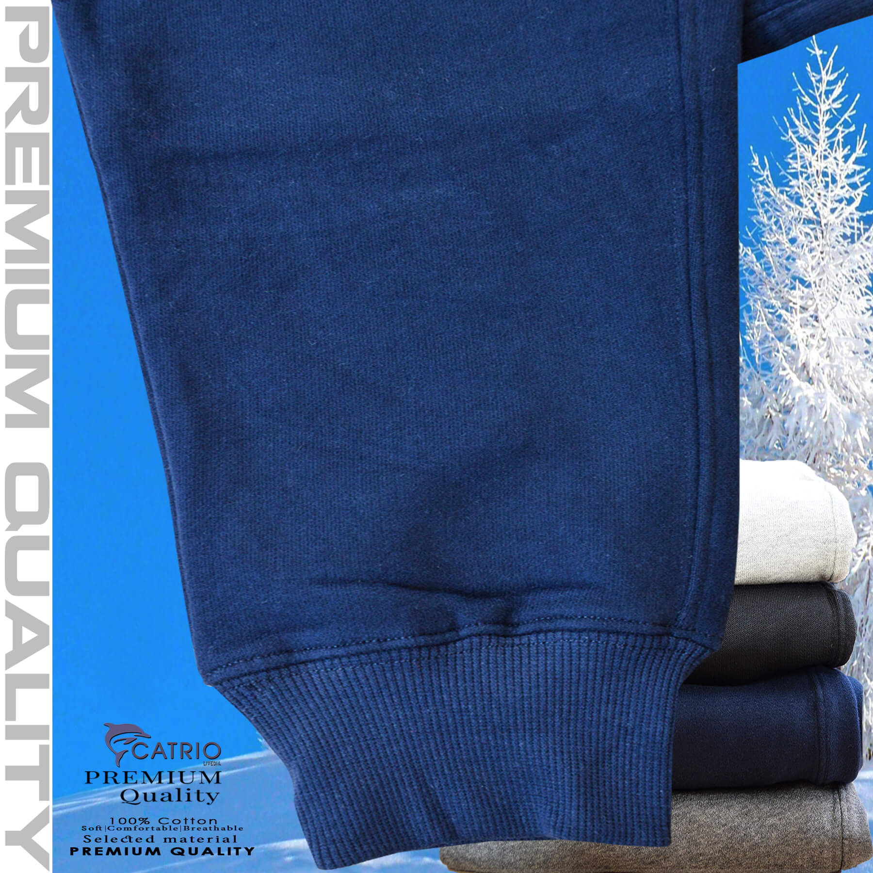 Quần dài bé trai vải 100% cotton màu NAVY là quần nỉ trẻ em CATRIO từ 9 tuổi đến 18 tuổi phù hợp thời tiết se lạnh mùa thu đông với kiểu dáng thể thao tuyệt đẹp
