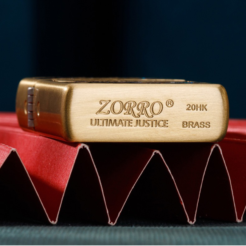 Hột Quẹt Bật Lửa Xăng Đá Zorro Z91751B Họa Tiết La Bàn Phối Khảm Trai Cực Đẹp