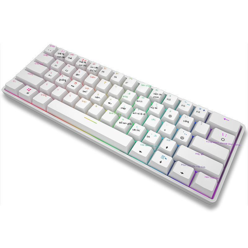 Khuyến Mãi Crack K28 Game Có Dây Bàn Phím Cơ RGB Di Động Điện Thoại Máy Tính Bảng MCA Chơi Game Không Dây Bluetooth Bàn Phím Cơ