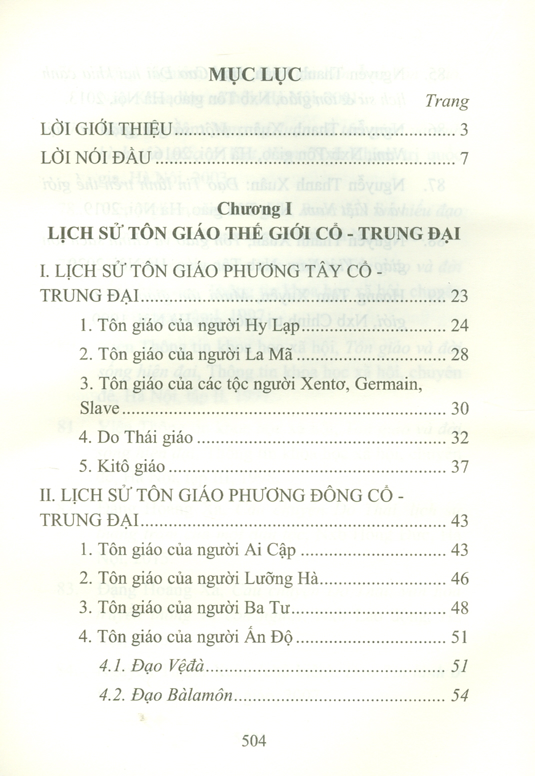 LỊCH SỬ TÔN GIÁO THẾ GIỚI VÀ VIỆT NAM