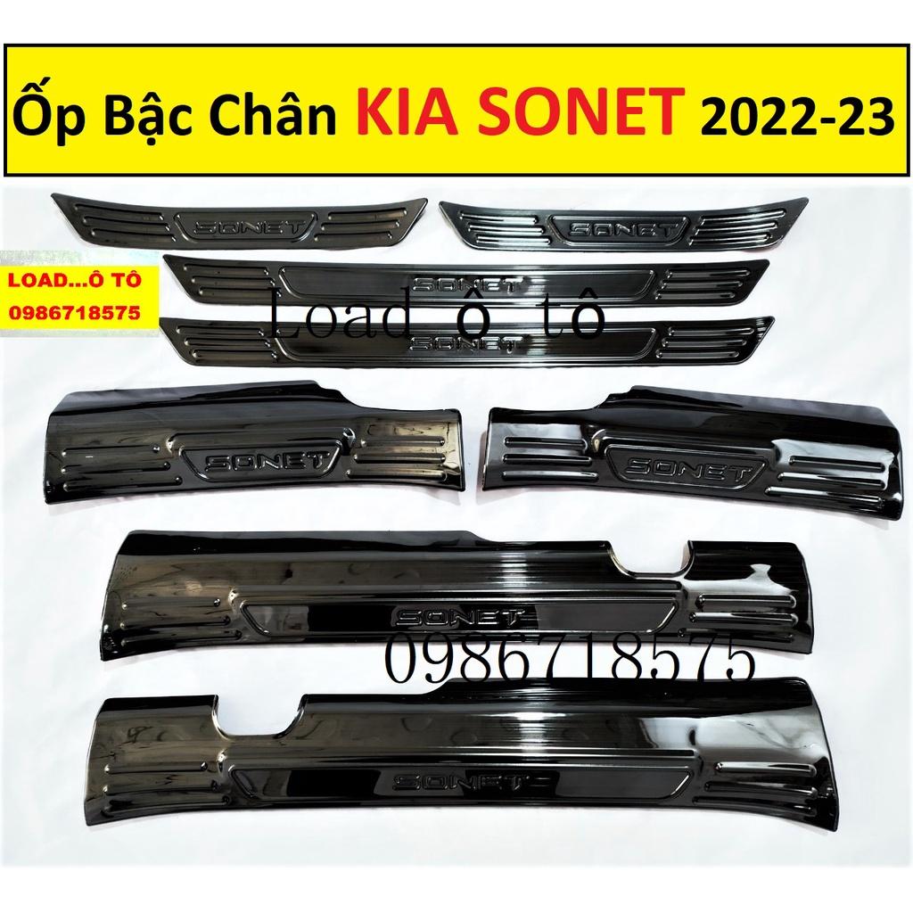 Ốp Bậc Cửa, nẹp Bước Chân Xe KIA Sonet 2022-2023 Mẫu Titan Cao Cấp