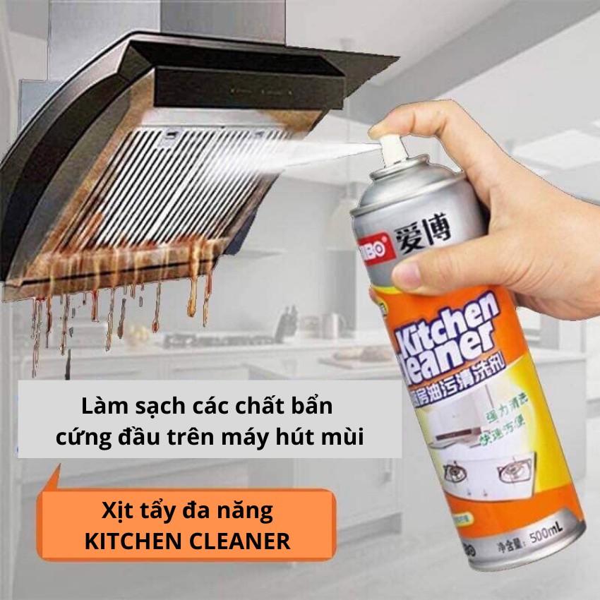 Bình xịt vệ sinh bếp bọt tuyết đa năng Kitchen Clear 500ml - Chai Vàng