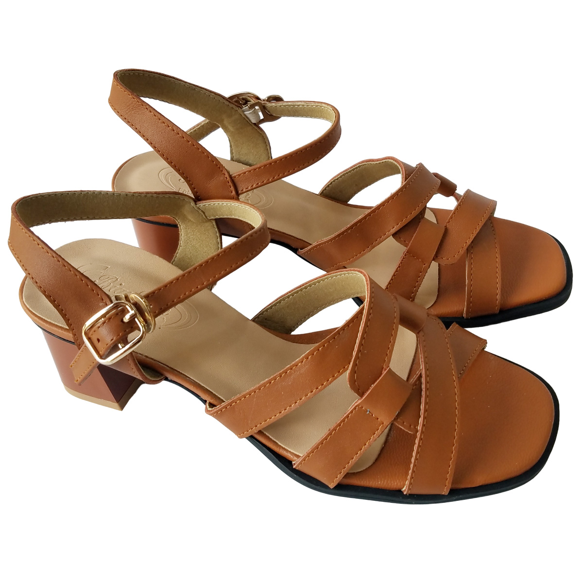 Giày Sandal Cao Gót Da Bò BIGGBEN Cao 5 Phân SDCG133