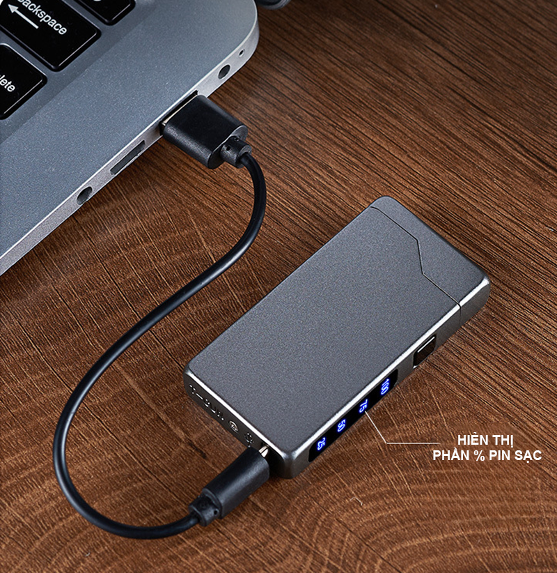 Bật Lửa Điện Tia Plasmas Vân Nhám Cao Cấp - Sạc Điện