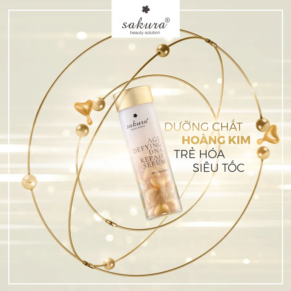 Serum dưỡng da chống lão hóa Sakura Age Defying DNA Repair Serum 40 viên